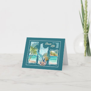 Colourful Beach Life Note Card