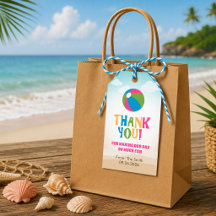 Colourful Beach Theme (Beach Ball) Gift Tag
