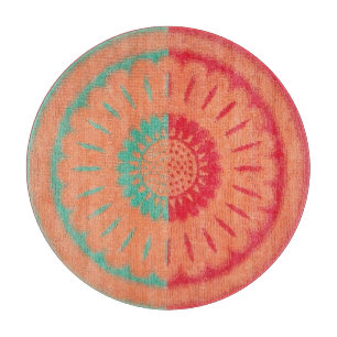 Colourful Beach Towel Flower Design Cutting Board