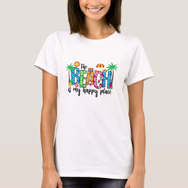 Colourful Beach Vibes T-Shirt (Front)