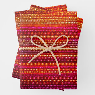 Colourful Bead Art Wrapping Paper Sheets