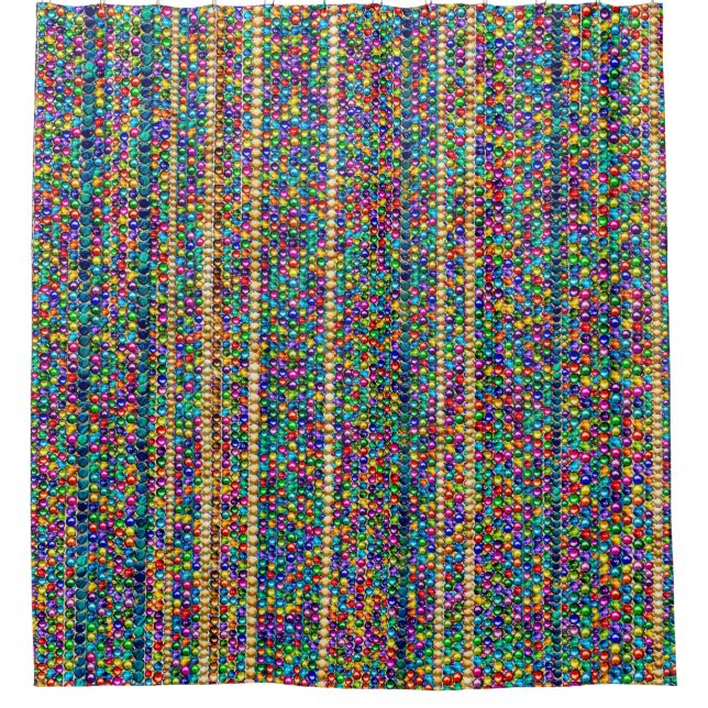 Colourful Beads Pattern Shower Curtain (Front)