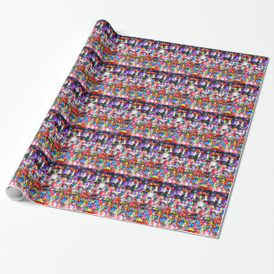 Colourful beads wrapping paper