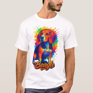 Colourful Beagle Pop Art – Vibrant Dog Portrait T-Shirt
