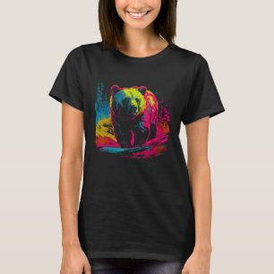 Colourful Bear Face Spirit Animal T-Shirt