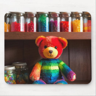 Colourful Bear Mouse Pad