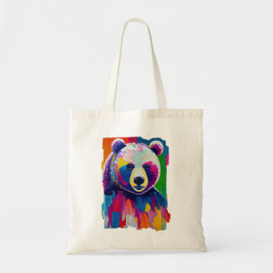 Colourful Bear Portrait Tote Bag