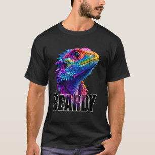 Colourful Bearded Dragon Beardy Face Lizard Lover  T-Shirt