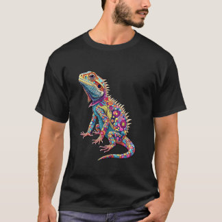 Colourful Bearded Dragon Creative Lizard Aesthetic T-Shirt