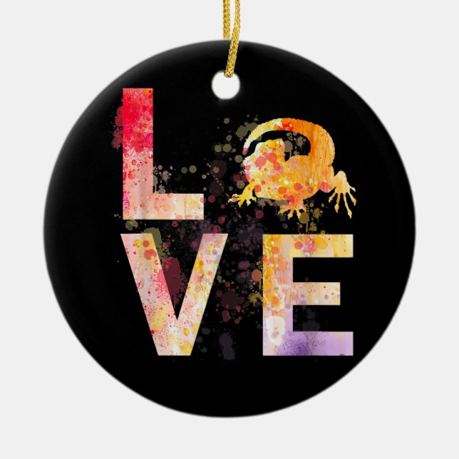 Colourful Bearded Dragon Mum Gifts Bearded Dragon  Ceramic Ornament (Front)