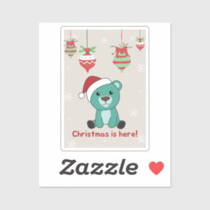 Colourful Bears Merry Christmas Winter Animals Bea