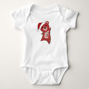 Colourful Bears Merry Christmas Winter Animals Bea Baby Bodysuit
