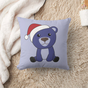 Colourful Bears Merry Christmas Winter Animals Bea Cushion