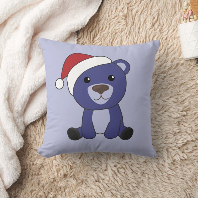 Colourful Bears Merry Christmas Winter Animals Bea Cushion (Blanket)