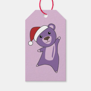 Colourful Bears Merry Christmas Winter Animals Bea Gift Tags