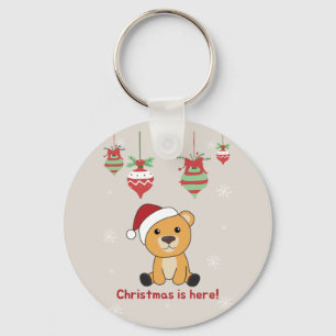 Colourful Bears Merry Christmas Winter Animals Bea Key Ring