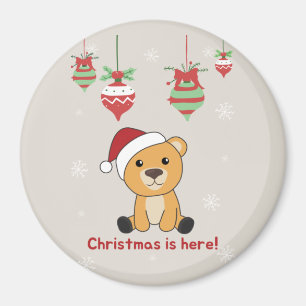 Colourful Bears Merry Christmas Winter Animals Bea Magnet