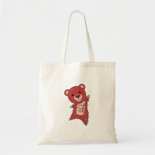 Colourful Bears Merry Christmas Winter Animals Bea Tote Bag