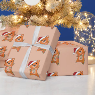 Colourful Bears Merry Christmas Winter Animals Bea Wrapping Paper