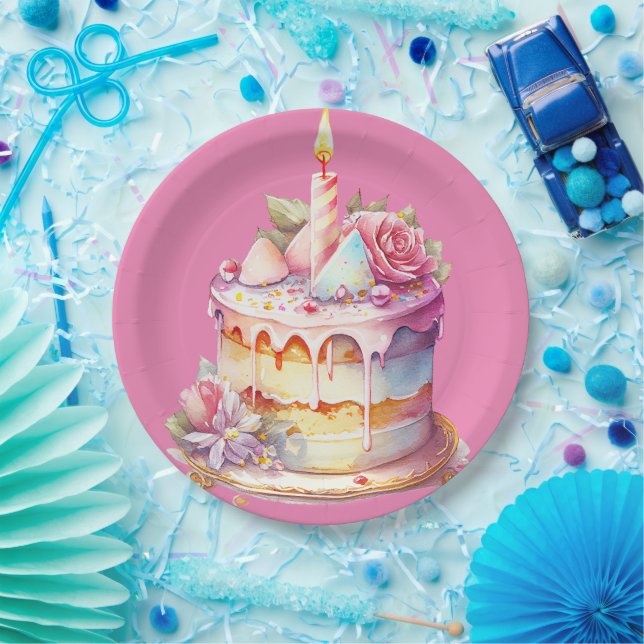  Colourful &  Beautiful Cake Design, Modern  Paper Plate (Party)