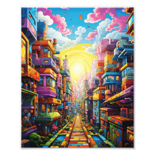 Colourful Beautiful City Photo Print