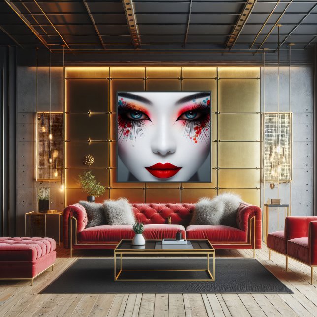 Colourful Beautiful Face Make-up Eyes  Poster (Creator Uploaded)