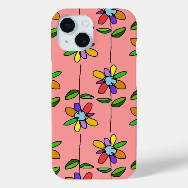 colourful & beautiful flowers pattern Case-Mate iPhone case (Back)