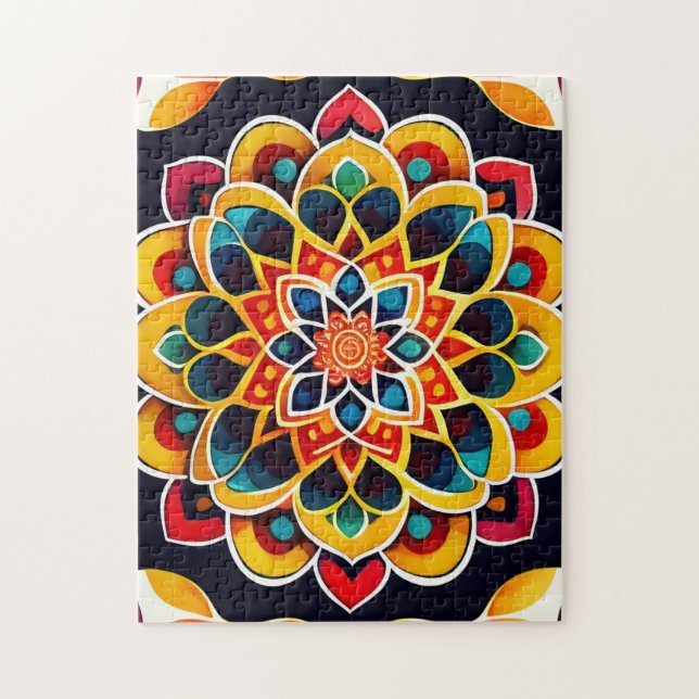 Colourful Beautiful Mandala Jigsaw Puzzle (Vertical)