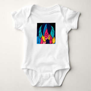 Colourful beauty baby bodysuit