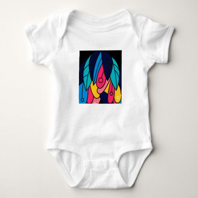 Colourful beauty  baby bodysuit (Front)