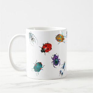 Colourful beetles  coffee mug