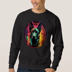 Colourful Belgian Malinois Dog Dad Mom Graffity Sweatshirt