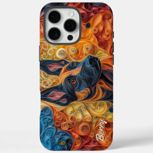 Colourful Belgian Malinois Portrait iPhone 16 Pro Max Case