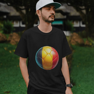 Colourful Belgium flag Soccer Ball  T-Shirt