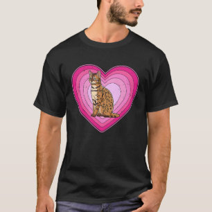 Colourful Bengal Cat  Kitties Kitten Valentineu201 T-Shirt
