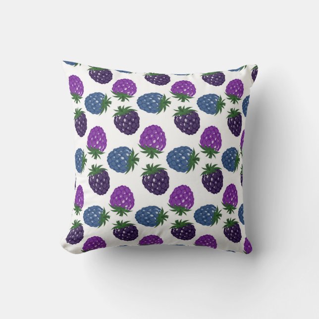 Colourful Berries: Multicolored Seamless Pattern. Cushion (Front)