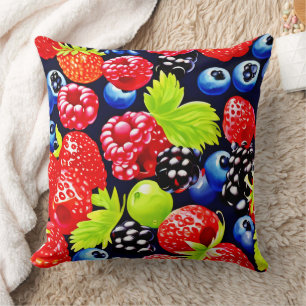 Colourful Berry Medley Design Cushion