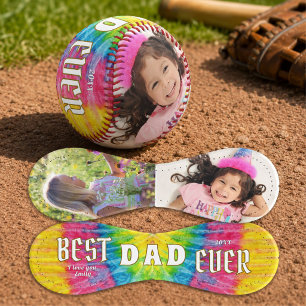 Colourful Best Dad 2 Photos Father`s Day Baseball