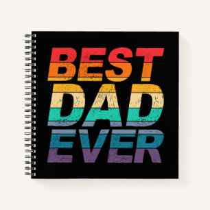 Colourful Best Dad Ever Father's Day   Notebook