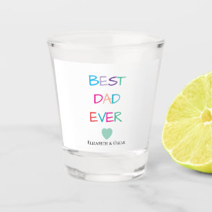 Colourful "Best Dad Ever" – Fun & Heartfelt Gift Shot Glass