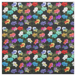 Colourful Betta Aquarium Fish Puma Cotton Fabric