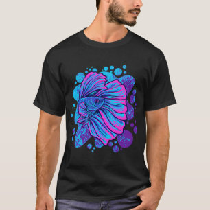 colourful betta fish, blue purple betta fish, bett T-Shirt