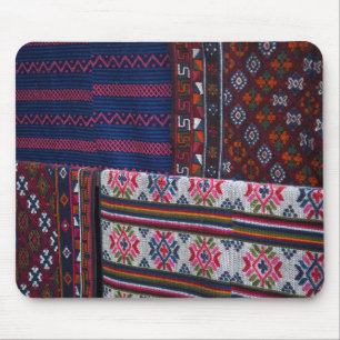 Colourful Bhutan Textiles Mouse Pad