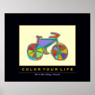 colourful bicycle BIKE ART Poster