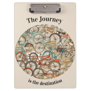 Colourful Bicycle Journey Custom Office Notes Clipboard