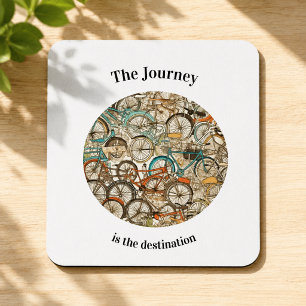 Colourful Bicycle Journey Desk Ride Mouse Pad