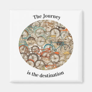 Colourful Bicycle Pattern customisable Magnet