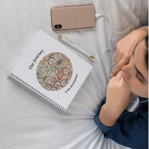 Colourful Bicycle Pattern customisable Notebook