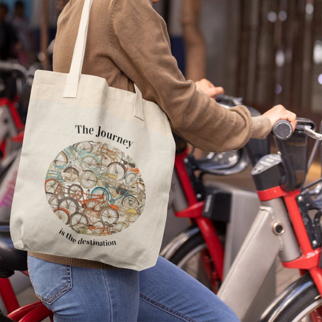 Colourful Bicycle Pattern customisable Tote Bag (Creator Uploaded)