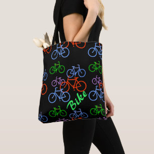 Colourful Bicycle Pattern Tote Bag